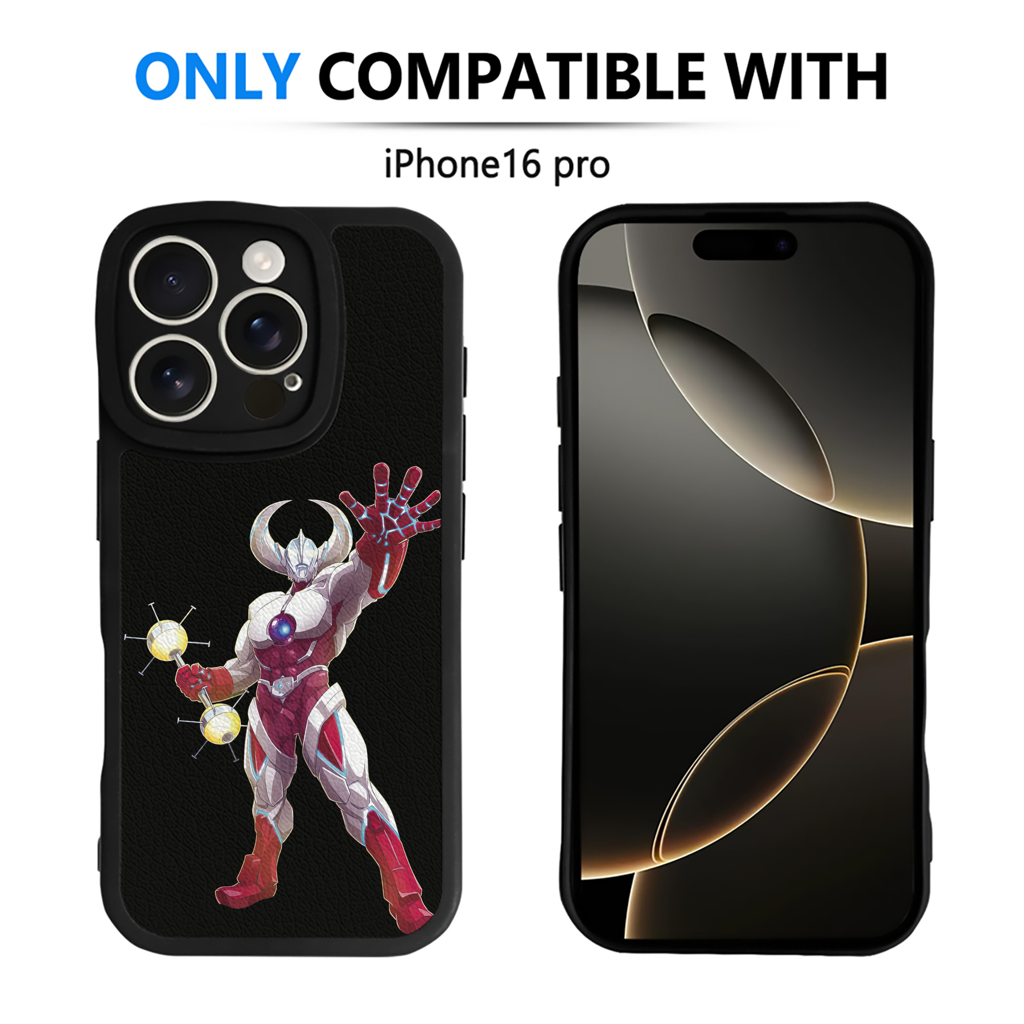 （画像用） ウルトラマン Ultraman 【iPhone 16シリーズ対応】シリコンスマホケース（レザー調） 材質：シリコン